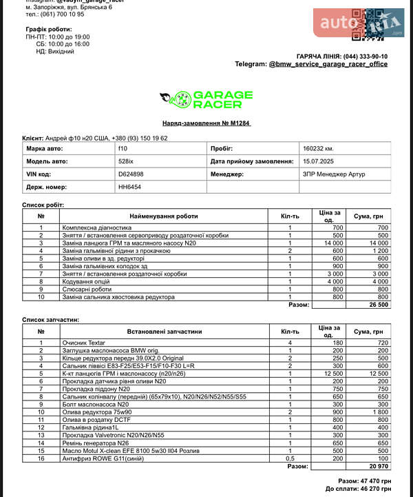 Седан BMW 5 Series 2014 в Києві