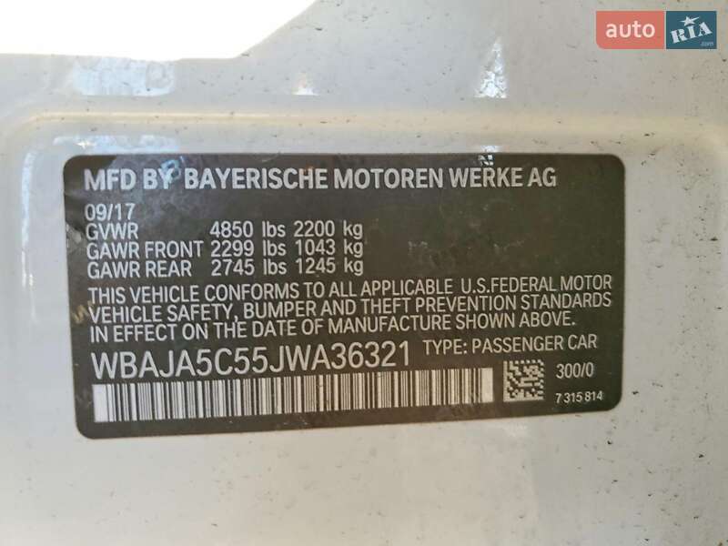 Седан BMW 5 Series 2018 в Львове