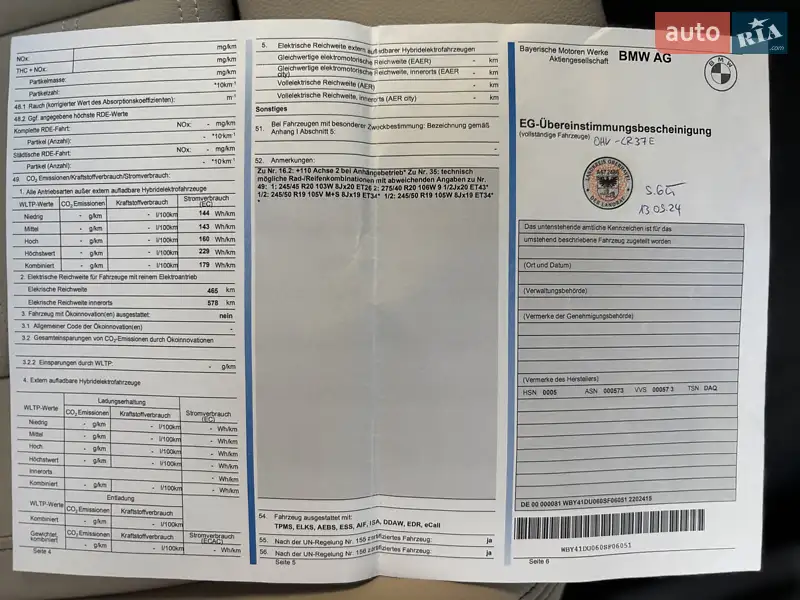 Позашляховик / Кросовер BMW iX3 2024 в Одесі документ