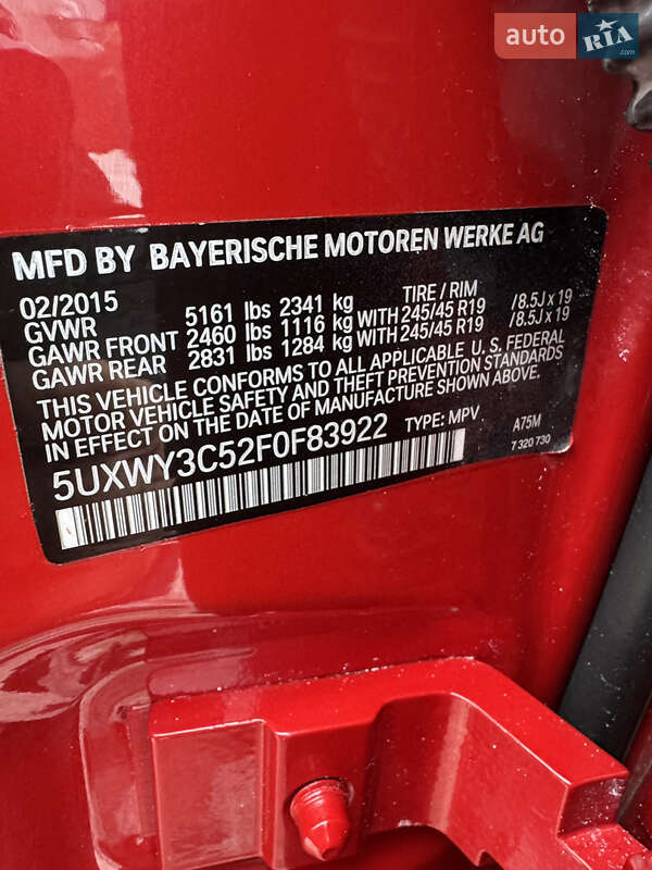 Внедорожник / Кроссовер BMW X3 2015 в Луцке фото 12 Внедорожник / Кроссовер BMW X3 2015 в Луцке