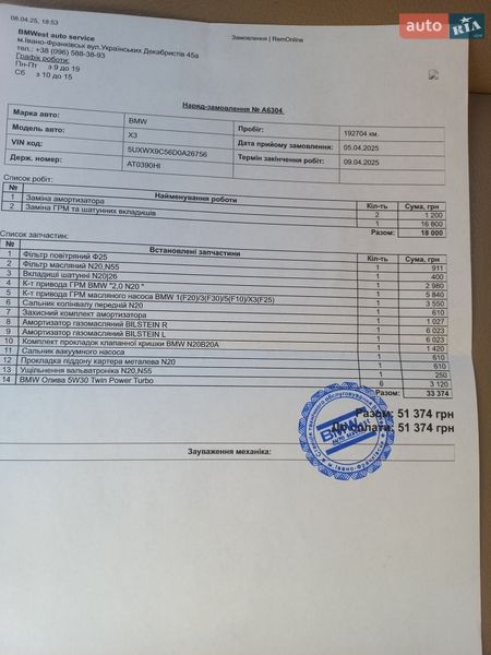 Внедорожник / Кроссовер BMW X3 2012 в Ивано-Франковске