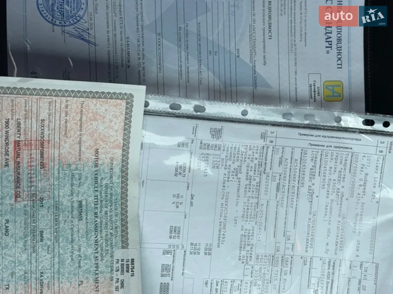 Позашляховик / Кросовер BMW X4 2015 в Ковелі документ 2 фото Позашляховик / Кросовер BMW X4 2015 в Ковелі документ