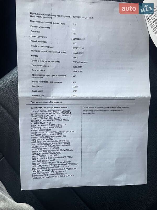 Внедорожник / Кроссовер BMW X5 2015 в Буче