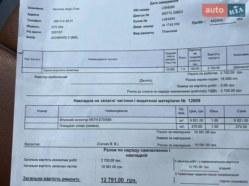 Позашляховик / Кросовер BMW X5 2008 в Ірпені документ