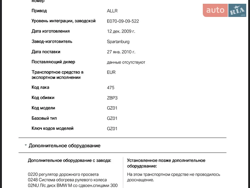 Внедорожник / Кроссовер BMW X6 M 2009 в Одессе документ