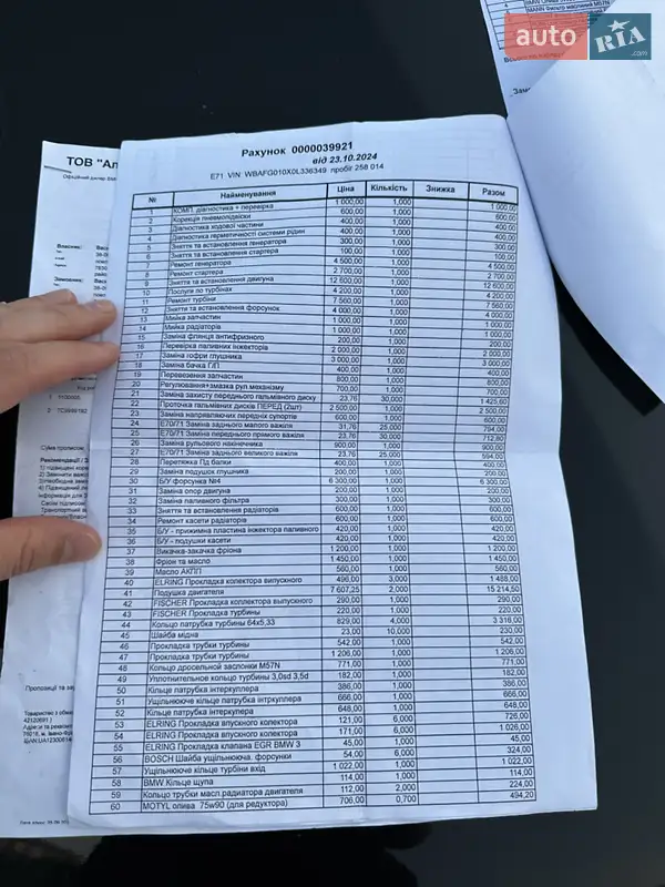 Позашляховик / Кросовер BMW X6 2009 в Снятині документ 6 фото Позашляховик / Кросовер BMW X6 2009 в Снятині документ