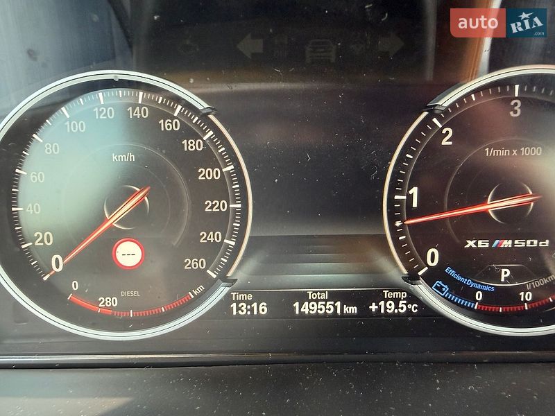 Внедорожник / Кроссовер BMW X6 2016 в Черновцах