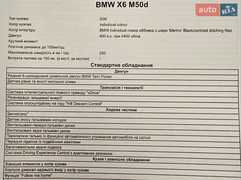 Внедорожник / Кроссовер BMW X6 2022 в Киеве документ 3 фото Внедорожник / Кроссовер BMW X6 2022 в Киеве документ