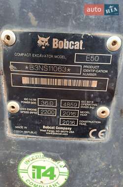 Миниэкскаватор Bobcat Е50 2016 в 