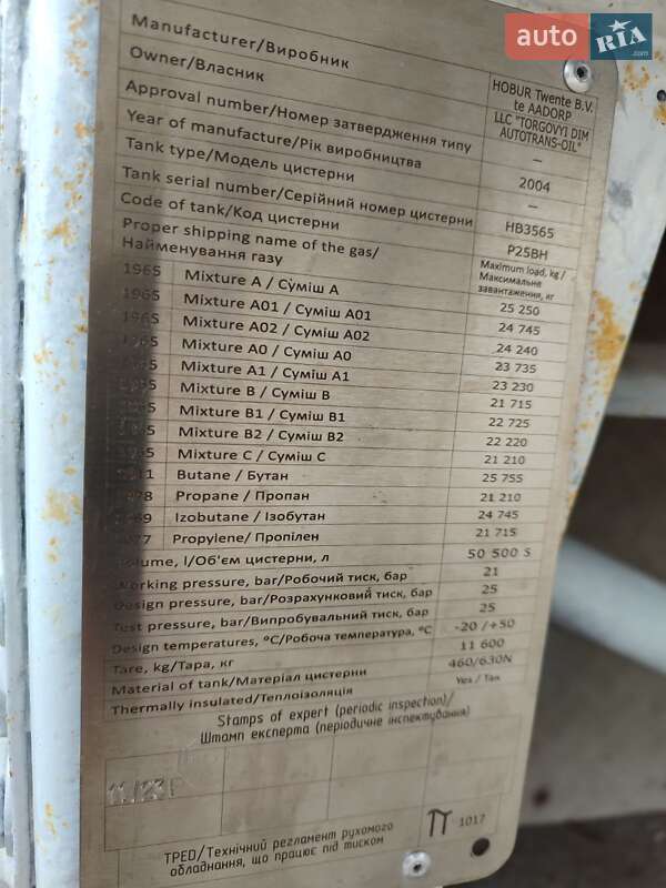 Газовоз Burg BPO 2004 в Полтаві