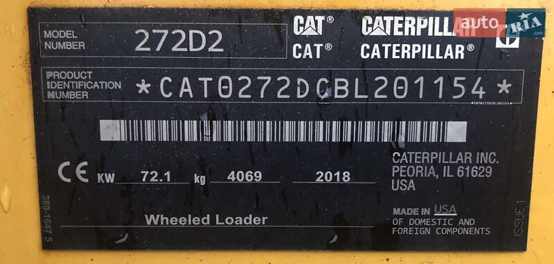 Минипогрузчик Caterpillar 272 2018 в Виннице