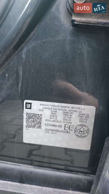 Хетчбек Chevrolet Bolt EV 2018 в Сокалі фото 20 Хетчбек Chevrolet Bolt EV 2018 в Сокалі