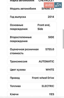 Хетчбек Chevrolet Spark EV 2014 в 