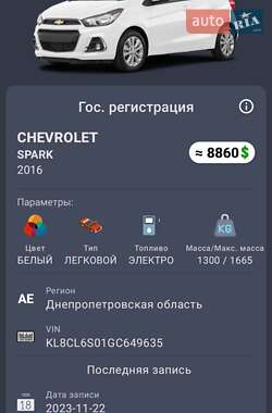 Хэтчбек Chevrolet Spark 2016 в 