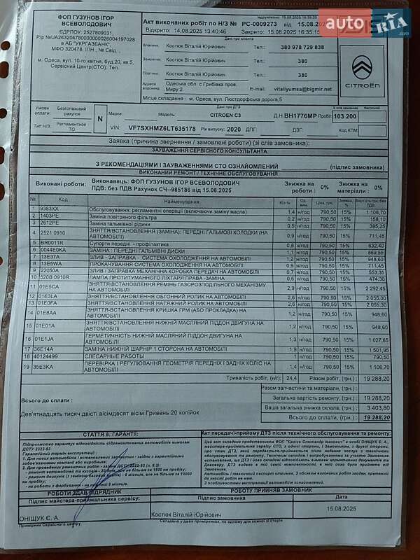 Хэтчбек Citroen C3 2020 в Одессе