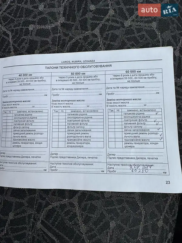 Седан Daewoo Lanos 2006 в Шостке документ