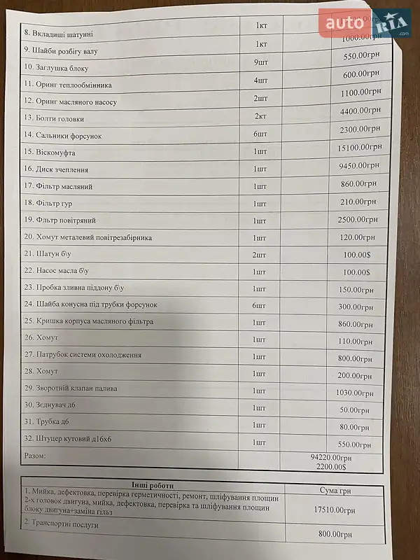 Тягач DAF XF 95 2005 в Одессе документ