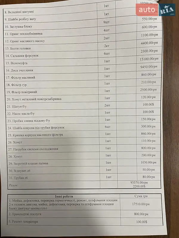 Тягач DAF XF 95 2005 в Одессе документ