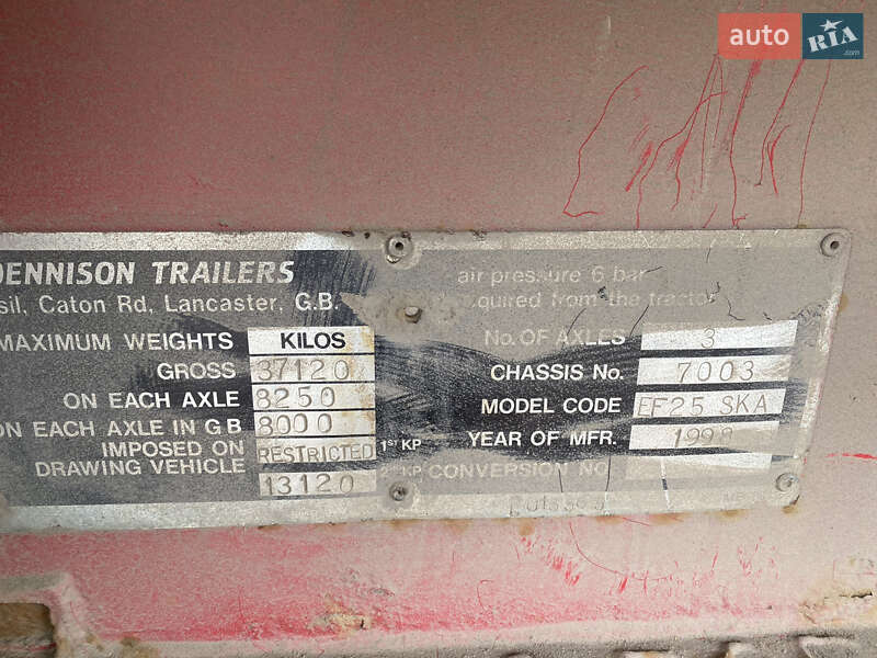 Контейнеровоз полуприцеп Dennison Ror 1999 в Кропивницком