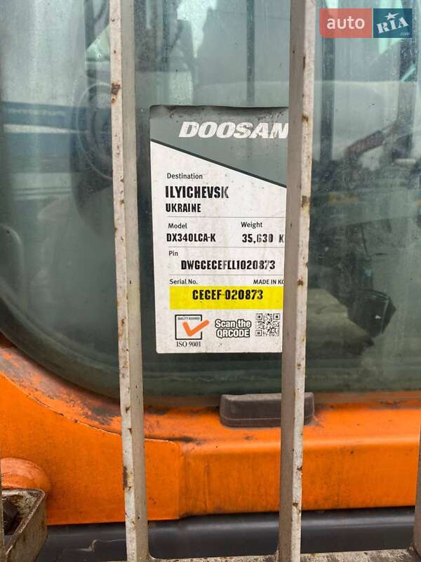 Гусеничний екскаватор Doosan DX 340 2020 в Кривому Розі