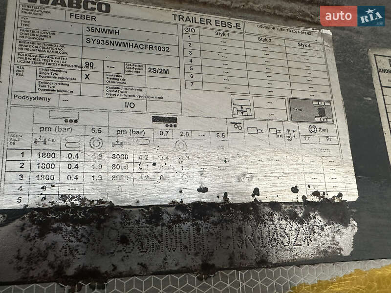 Зерновоз - прицеп Feber 35NWHN 2010 в Львове фото 11 Зерновоз - прицеп Feber 35NWHN 2010 в Львове