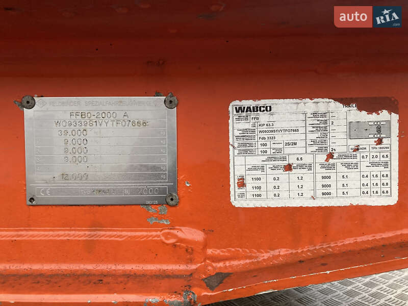 Цистерна полуприцеп Feldbinder KIP 2000 в Киеве