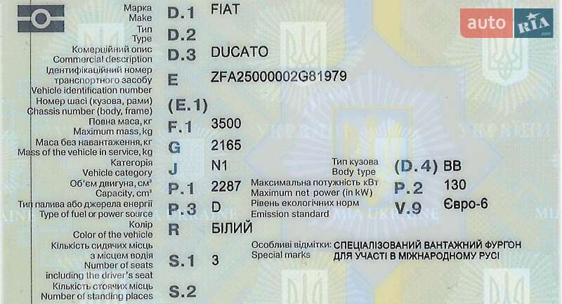 Вантажний фургон Fiat Ducato 2018 в Мукачевому