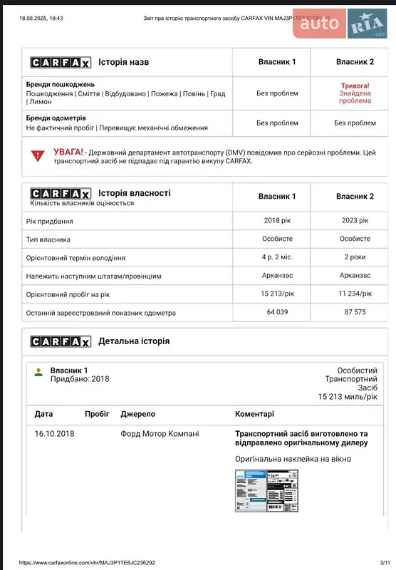 Позашляховик / Кросовер Ford EcoSport 2018 в Львові документ 6 фото Позашляховик / Кросовер Ford EcoSport 2018 в Львові документ