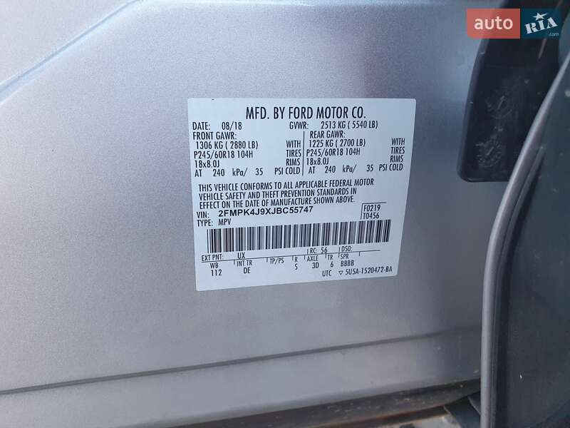 Внедорожник / Кроссовер Ford Edge 2018 в Киеве