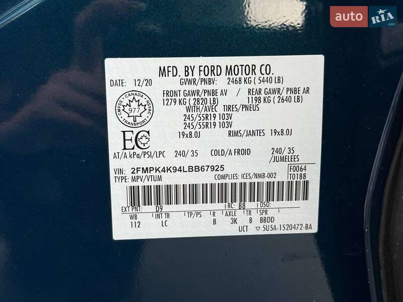 Позашляховик / Кросовер Ford Edge 2020 в Рівному