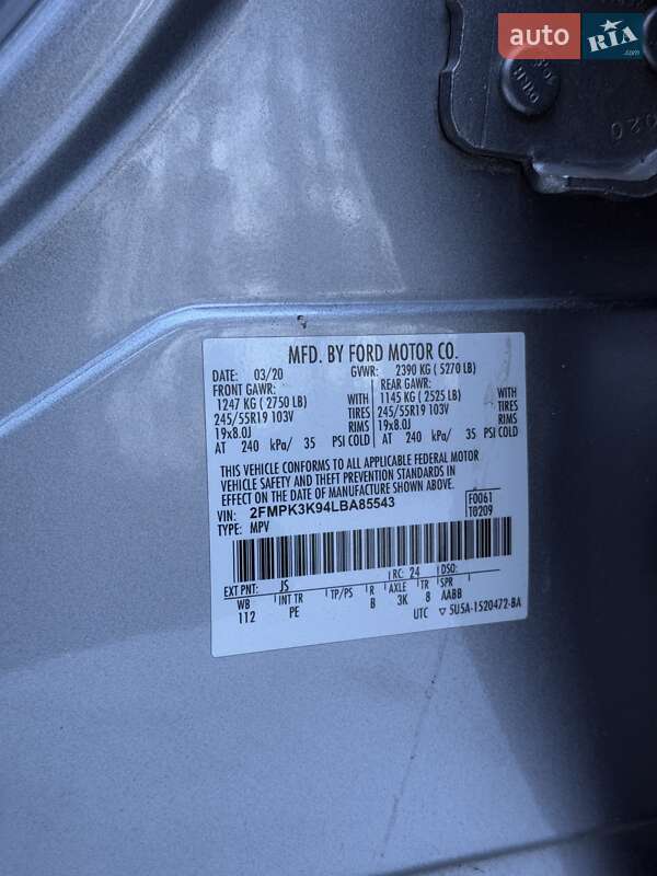 Внедорожник / Кроссовер Ford Edge 2020 в Сумах фото 54 Внедорожник / Кроссовер Ford Edge 2020 в Сумах