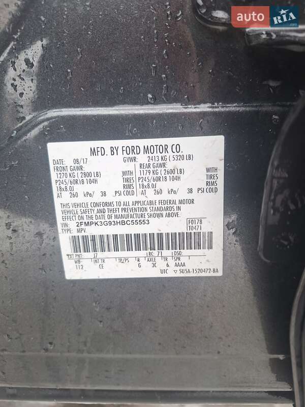 Внедорожник / Кроссовер Ford Edge 2017 в Фастове фото 11 Внедорожник / Кроссовер Ford Edge 2017 в Фастове