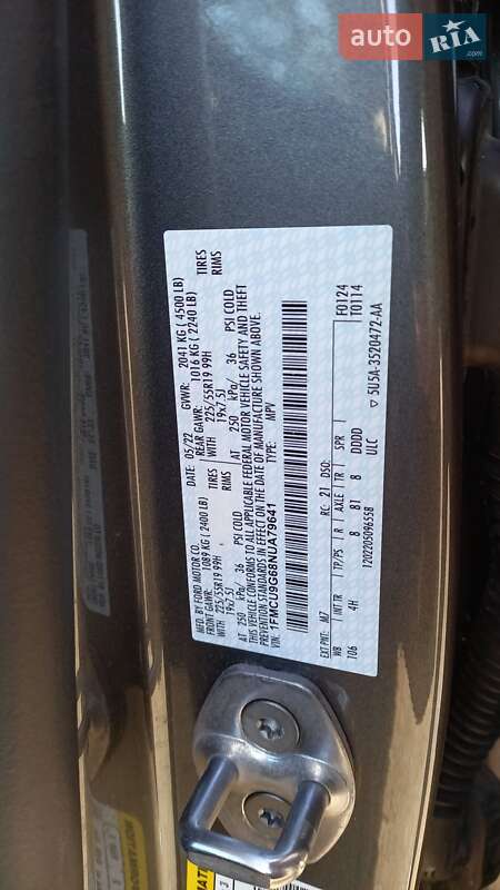 Позашляховик / Кросовер Ford Escape 2022 в Чорноморську фото 11 Позашляховик / Кросовер Ford Escape 2022 в Чорноморську