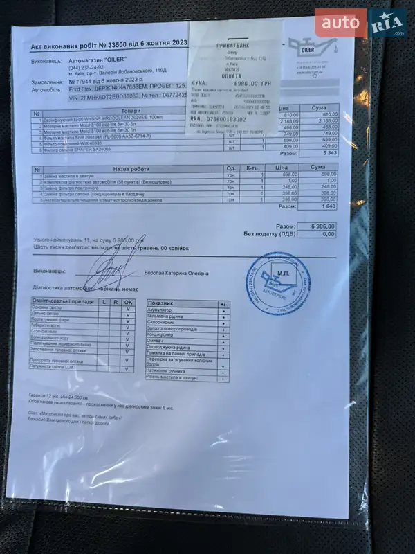 Внедорожник / Кроссовер Ford Flex 2014 в Белой Церкви документ