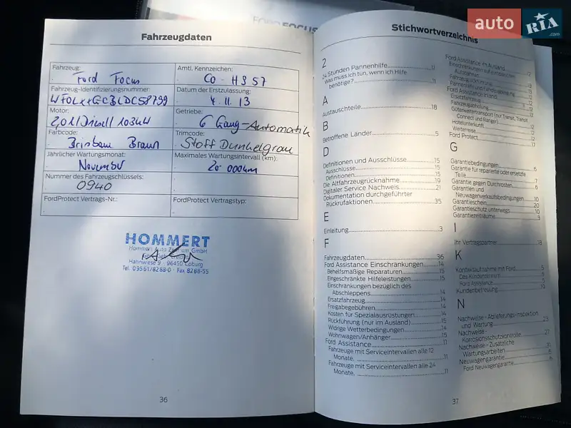 Универсал Ford Focus 2013 в Каменец-Подольском документ