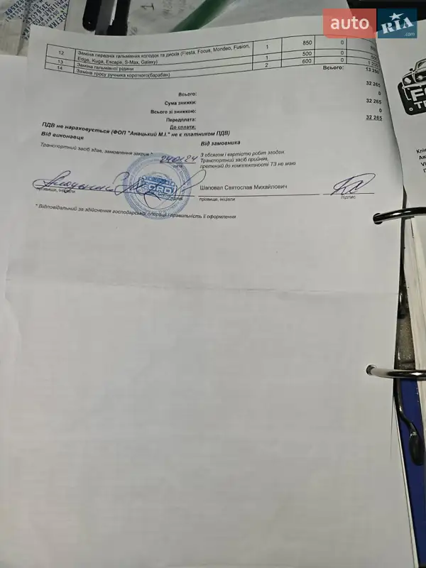 Універсал Ford Focus 2004 в Києві документ