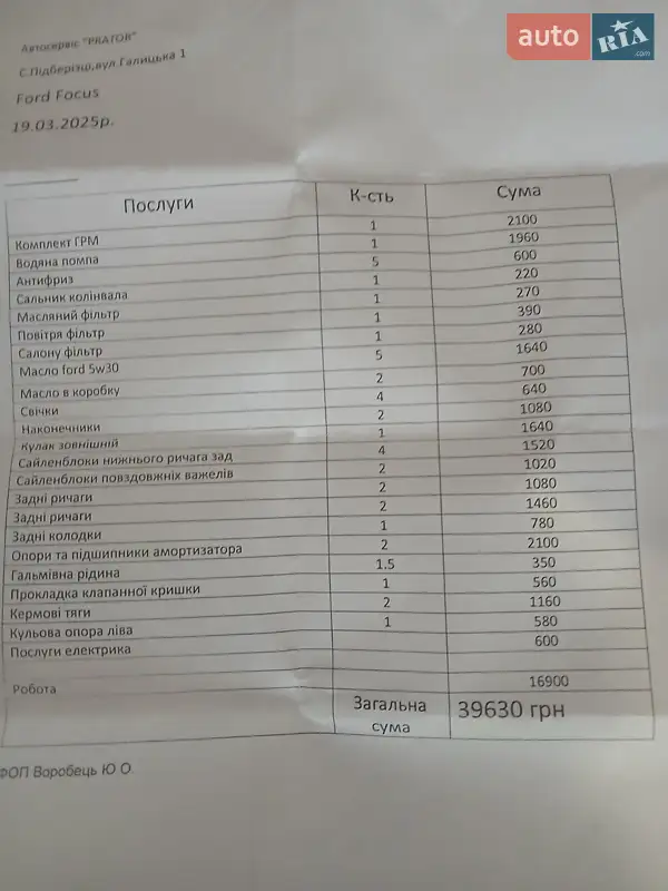 Универсал Ford Focus 2008 в Львове документ