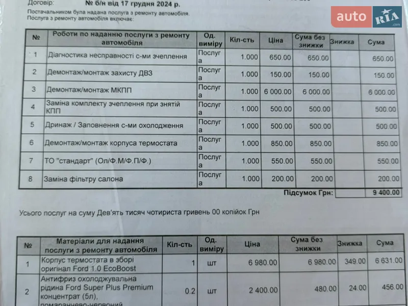 Хэтчбек Ford Focus 2013 в Киеве документ