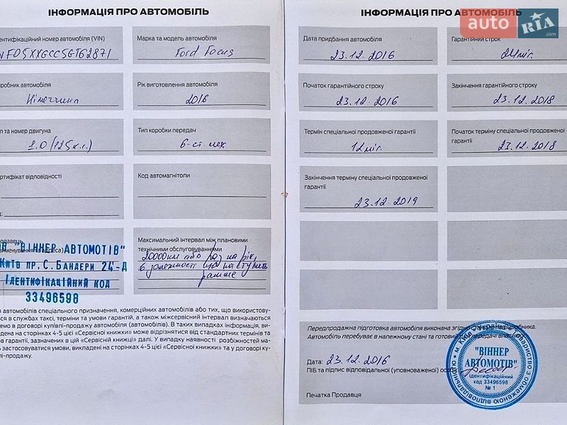 Хетчбек Ford Focus 2016 в Дніпрі