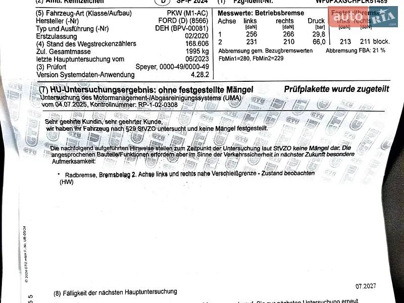 Универсал Ford Focus 2020 в Киеве документ