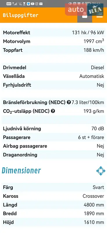 Мінівен Ford S-Max 2007 в Кременчуці документ