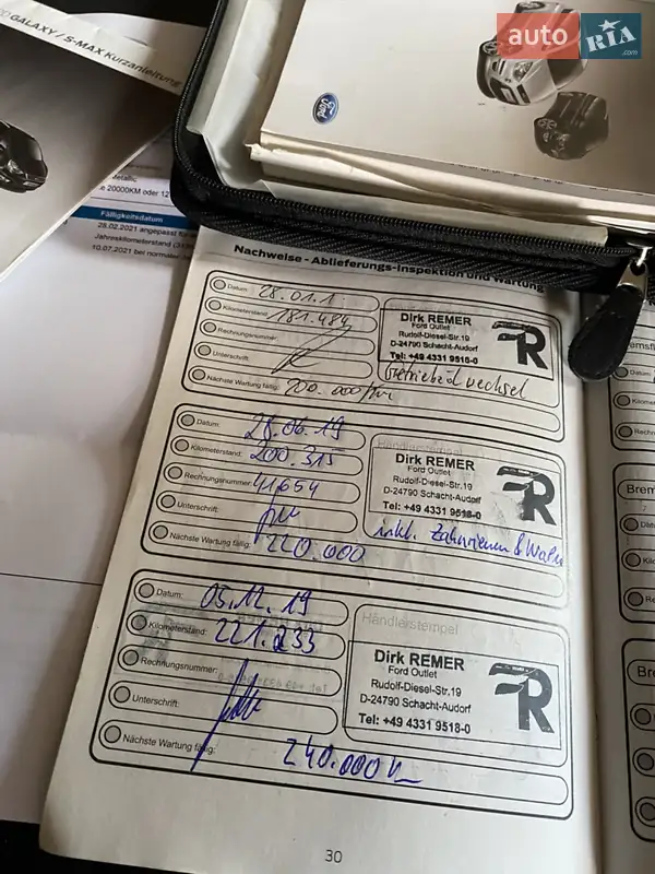 Минивэн Ford S-Max 2014 в Южном документ