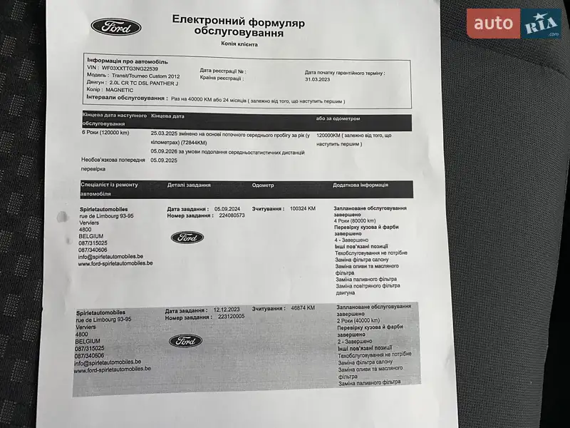 Мінівен Ford Tourneo Custom 2023 в Рівному документ