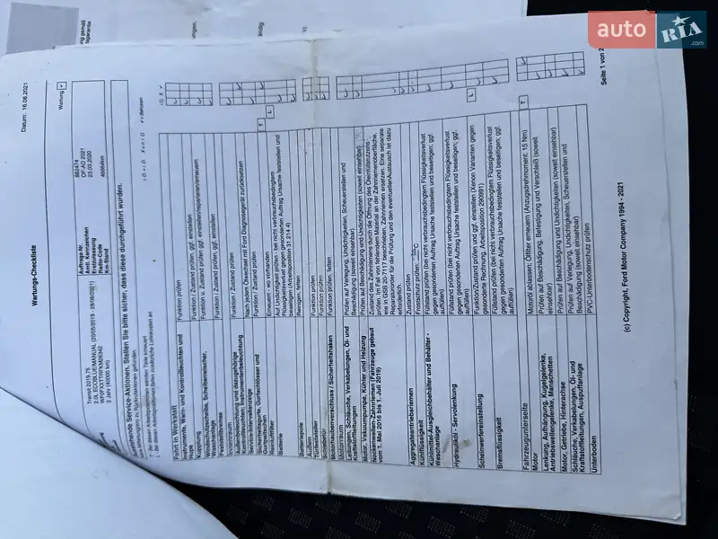 Грузопассажирский фургон Ford Transit 2020 в Ирпене документ