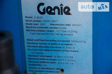 Коленчатый подьемник Genie Z-45 2001 в 