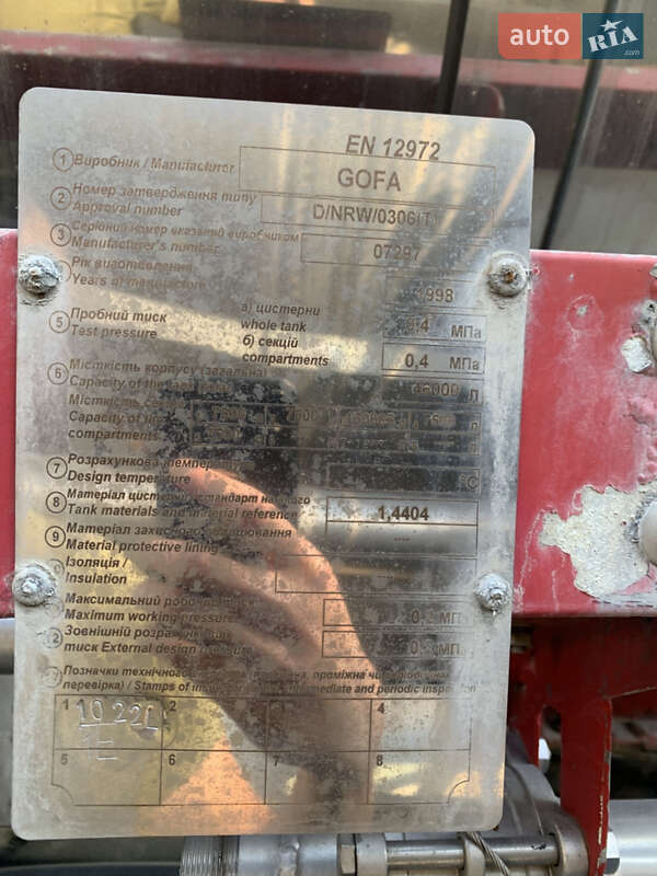 Цистерна полуприцеп GOFA TSA 1998 в Виннице