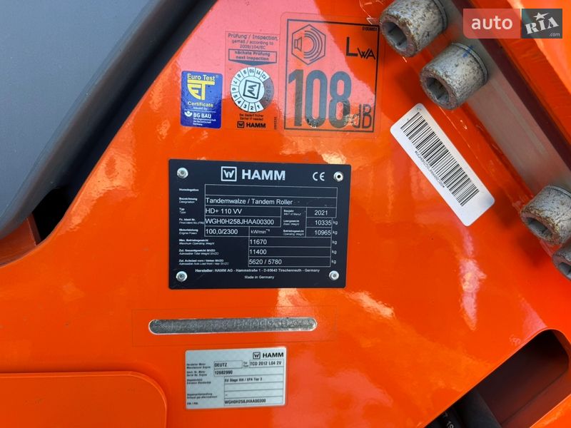 Дорожній каток Hamm HD 110 2021 в Бахмачі