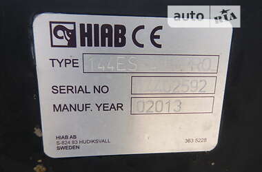 Кран-манипулятор HIAB 144 2013 в Луцке