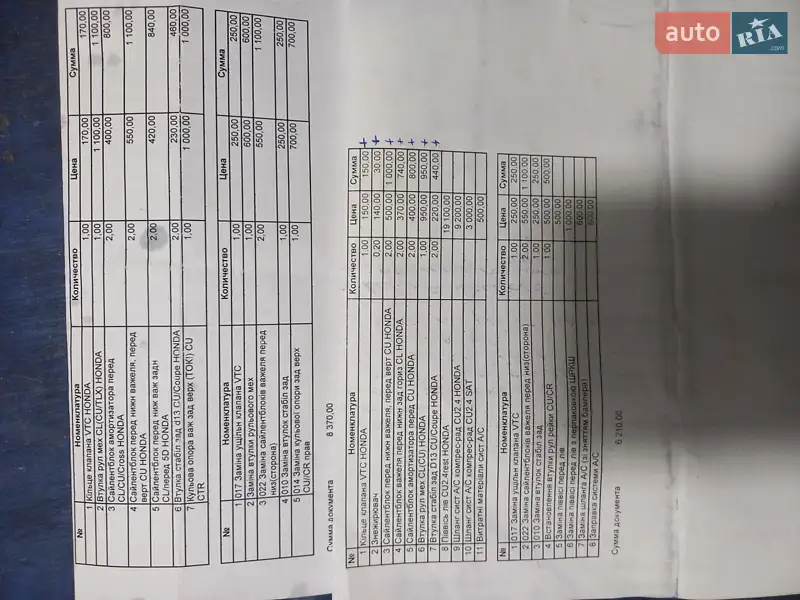 Седан Honda Accord 2008 в Одессе документ 6 фото Седан Honda Accord 2008 в Одессе документ