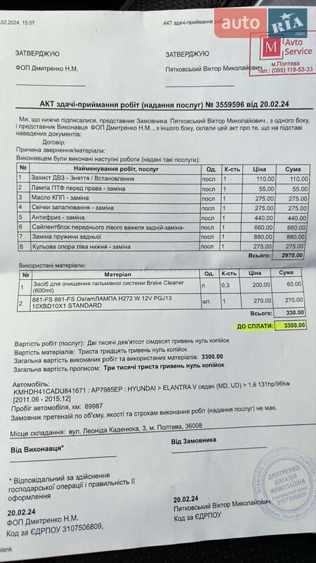 Седан Hyundai Elantra 2013 в Полтаве